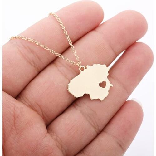 Tiny Lithuania Necklace Lithuania Map Shape Pendant Necklace Travel Charm Jewelry Lietuvos Respublika