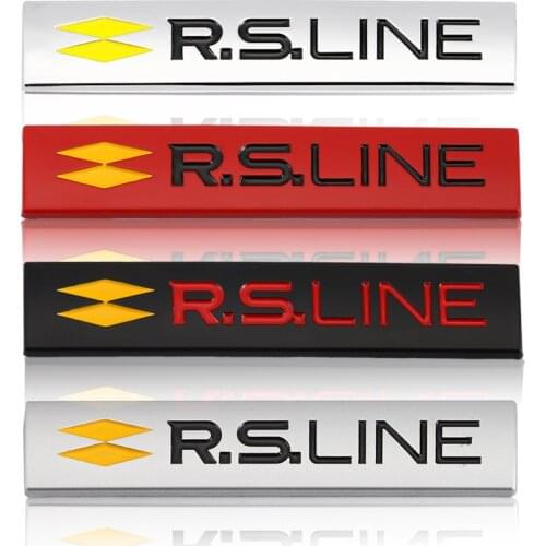 3D Metal RS Line Logo Car Sticker Emblem Badge Decal for Renault Clio RS Line Megane Arkana Audi RS7 Lutecia Auto Car Styling