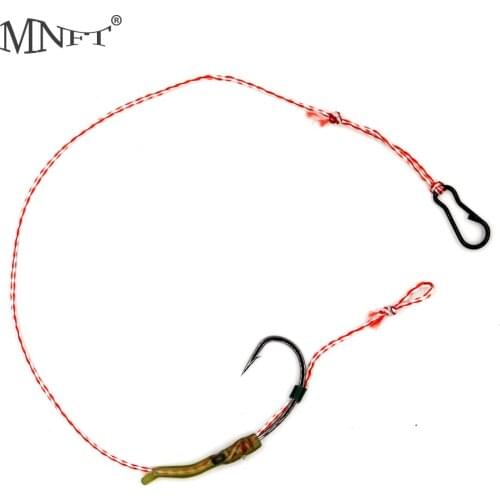 MNFT 3Set Fishing Accessories Fishing Hook Link Ready Made Baits Fishing Accessories Tackles Curved Hook 2# 4# 6# 8