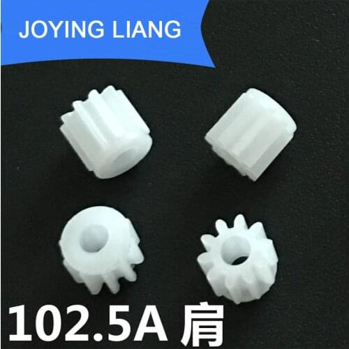 102.5A Shoulder 0.5M Gear Modulus 0.5 10 Tooth Plastic Gear Motor Wheel Toy Accessories 10pcs/lot