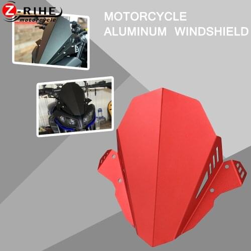 Motorbike Accessories Aluminum Windshield FOR YAMAHA MT-09/FZ-09 2017-2020 MT09 FZ09 2018 2019 Wind Shield Windscrean Deflector