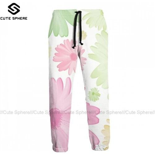 Daisy Sweatpants Cheap Retro Joggers Male Training Polyester Casual Pants