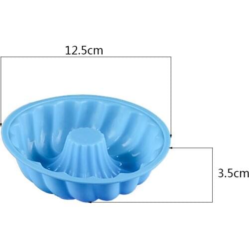 New 12.5cm Silicone Chiffon Cake Mold Spiral Shape Silicone Butter Baking Pan Dessert Baking Form Cake Decorating Tools