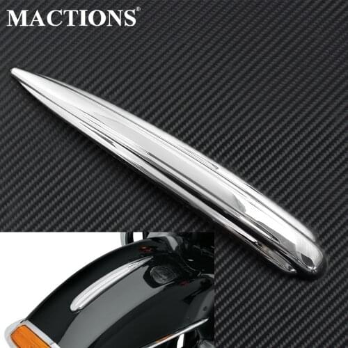 Motorcycle Front Fender Trim ABS Plastic Chrome For Harley Touring Road King Street Glide FLHR 84-19 FL Softail 86-17 FLD 12-16