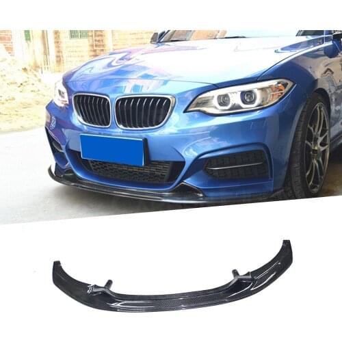 Carbon Fiber Front Lip Chin Spoiler Apron for BMW 2 Series F22 220i 228i 235i M235i M tech 2014-2017 E Style Bumper Guard