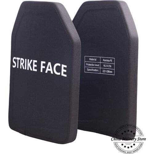 S Size 222*298mm Military Army NIJ Level 3 III STA Aluminium PE Ballistic Plates Bulletproof Bullet Proof Plate