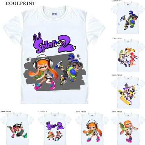 Splatoon 2 Inkling Octoling Squid CallieMarie Game Anime Cosplay Custom Shirt Tank Top Short Sleeves Vintage Printed Fashion