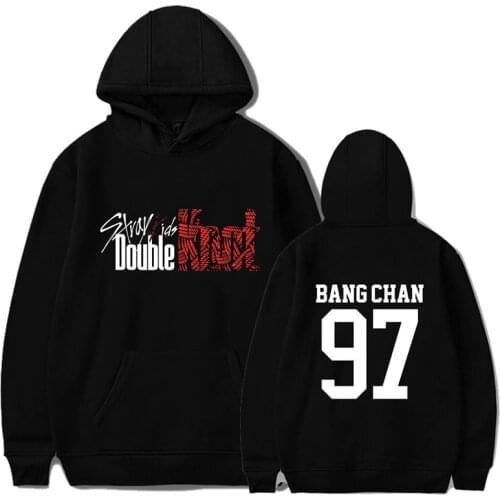 StrayKids New Album Double Knot Long Sleeve Hooded Sweatshirt Itself Kpop Hoody Oversize Pullovers Hoodies PG096