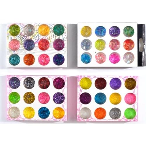 12 Color Sparkling Flash Glitter Powder Loose Sequins Shinning Filling Beads Nail Art Resin Crystal Epoxy Crafts Tools