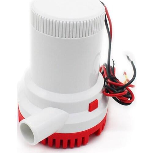 Large flow dc 12v 24v bilge pump 1500GPH electric water pump for boats accessories marin,submersible boat water pump 12 24 v