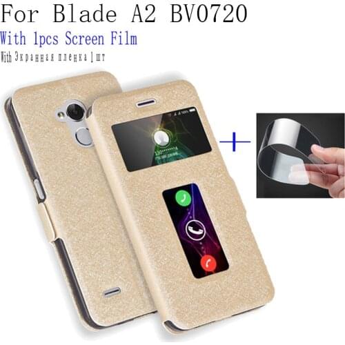 Smart View window PU leather case For ZTE Blade Q519T cover shell Q519 T phone cases For ZTE Blade Q 519T flip case back cover