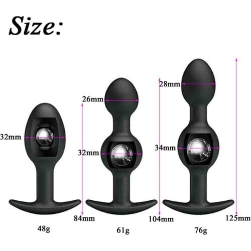Adult Pleasure Anal Beads Sensual Sex Toys Black Silicone Butt Plug Sex Products For Couple Anus Muscles Trainer Massager