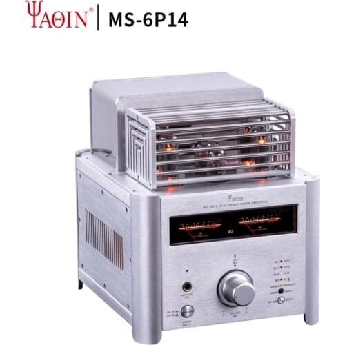 YAQIN MS-6P14 Bluetooth 5.0 tube amplifier 12AX7 12AU7 6n14n CSR8675 HiFi desktop audio aptX HD with remote control