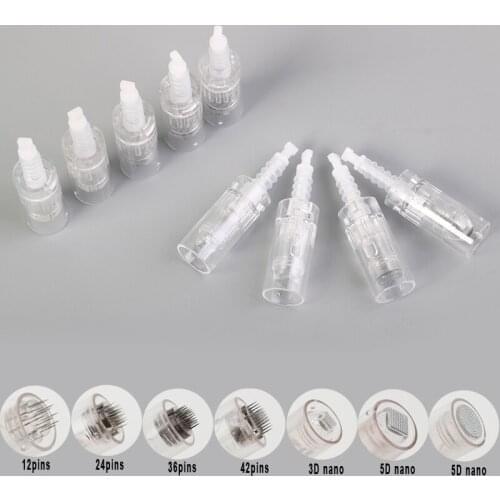 20pcs/Lot Derma Pen Bayonet Cartridge Needle Replacement 12 24 36 42Pin Nano MTS PMU Microneedles For Dr.Pen E30 M5 M7 N2 A6 A1