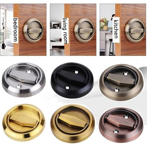 Myhomera Lock Handle Stainless Steel 304 Recessed Invisible Safety Hidden Door Locks Cabinet Pull Fire Proof 1-2 Sides Locker