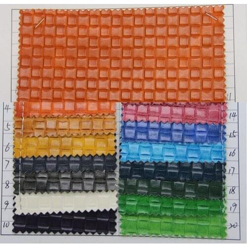 Factory cheap supply Weave grain leather PVC synthetic leather fabric wholesale free shipping