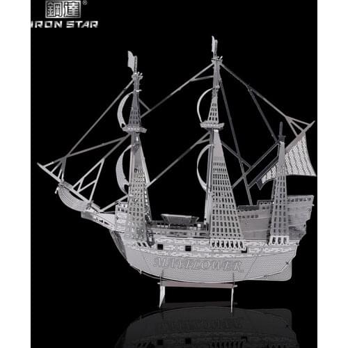 Iron Star C21106 3D Metal Jigsaw Puzzle Model Kit Pirate Ship Assembly Model Building Kits For Adults DIY 9.4x3.2x10.5CM