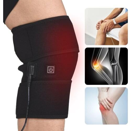 1pcs Knee Heating Pad Arthritis Support Brace Adjustable Heat Settings Heat Therapy for Arthritis Legs Joints Pain Relief USB