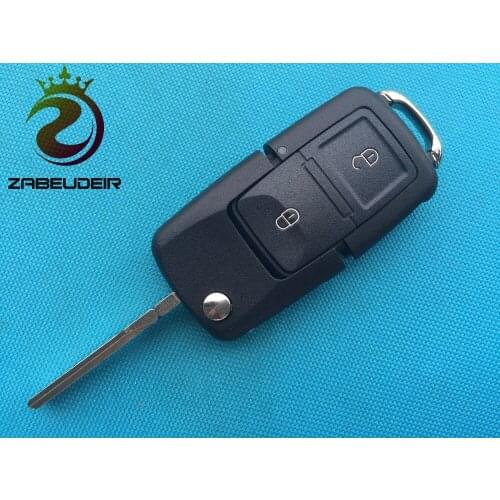 1Pc Of Replacement For Skoda Passat Polo Golf Jetta Bora Ibiza Leon Octavia Fabia 2/3 Buttons Remote Key FOB Shell Blade No Logo