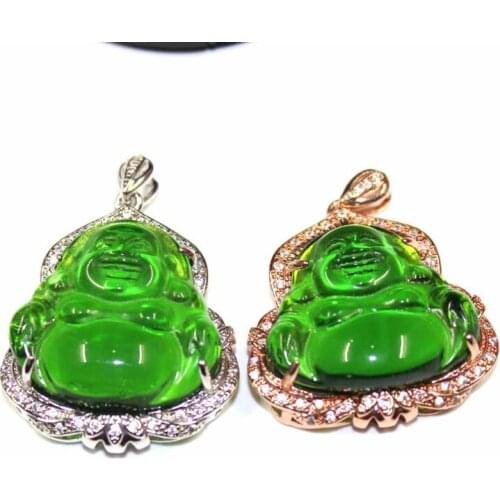 100% A Grade Natural Green GEM MOLDAVITE Meteorite Impact Glass buddha leaf pendant