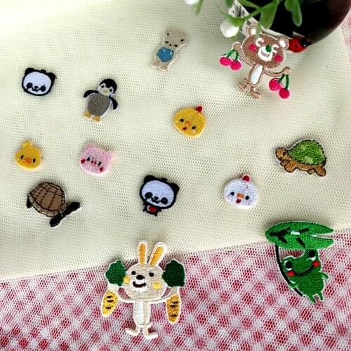 100pcs/lot Small Embroidery Patches Animal Strange Things Jacket Jean Backpack Clothing Decoration Iron Heat Transfer Applique