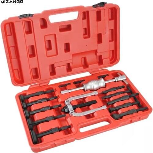 16 Pcs Car Inner Disassemble Bearing Blind Hole Internal Extractor Puller Removal Slide Hammer Tool Kit Set Bushes Housing