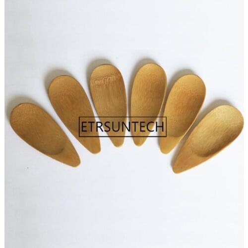 500pcs Bamboo Tea Coffee Spoon Shovel Matcha Powder Teaspoon Scoop Flatware Tea Dessert Cafe Salad Stirring Scoop Tableware
