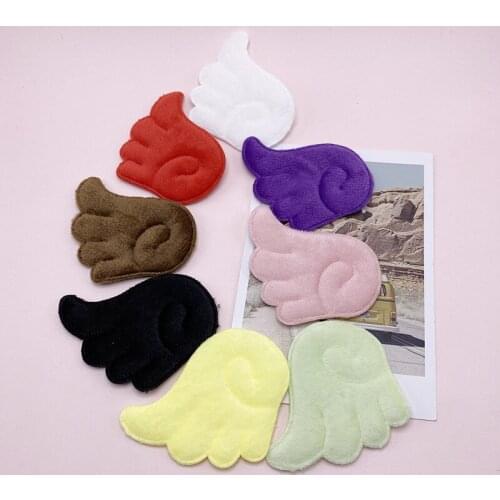 7cm 40pcs/lot furry felt Angel wing appliques for pet articles and DIY Children Hair clip Accessories and sock accessories