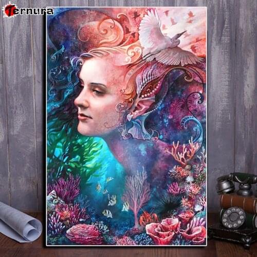 Fantasy Sea Elf 5d Diy diamond painting Coral man Full diamant embroidery mosaic stitch cross home decor gifts diamond mosaic