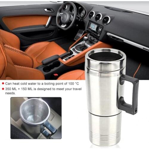 Car Electric Kettle Coffee Tea Water Heating Cup 12V 350ML+150ML hervidor de agua electrico