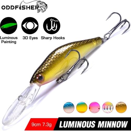 Minnow Swimbait Fishing Lure Luminous Bait Hard Wobbler Bass Swimming For Sinking Jerkbait Pike Artificial Tackle Topwater Fish