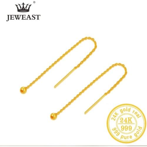 BTSS 24K Pure Gold Earring Real AU 999 Solid Gold Earrings Nice Good Tassel Upscale Trendy Fine Jewelry Hot Sell New 2020