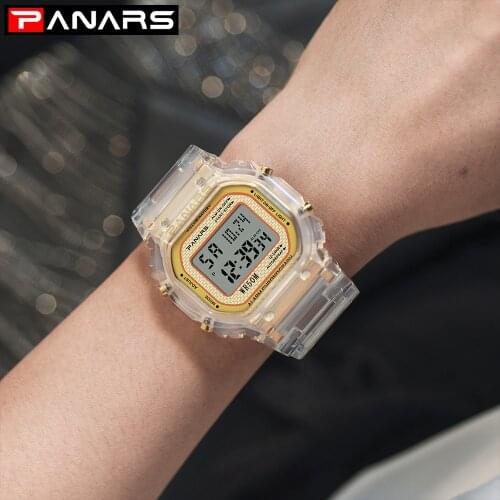 PANARS Fashion Ladies Watches for Women LED Digital Sports Womans Watch 2020 50m Waterproof Wristwatch Alarm Relogio Feminino