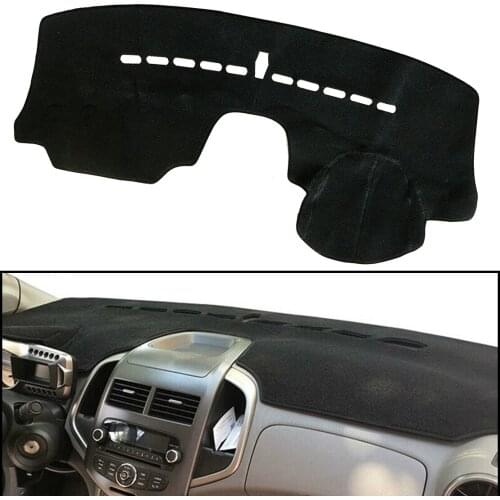 Car Black Polyester Dashboard Mat Dash Sun Cover Pad Carpet LHD Fit for Chevrolet Sonic Aveo 2016 2015 2014 2013 2012