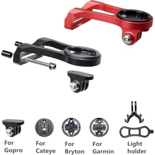 3 in 1 Bicycle Computer Mount Holder Headlight Clamp Bike Handlebar Extension Bracket Adapter for GARMIN Edge GPS for Gopro Hero