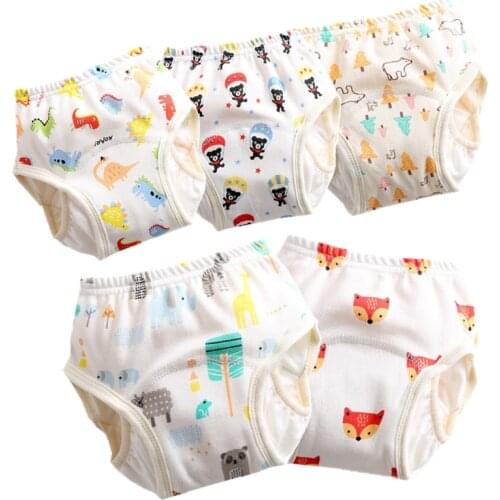 New Baby Diapers Reusable Diaper Nappies Cover Waterproof Cotton Cloth Diaper Breathable Baby Training Panties