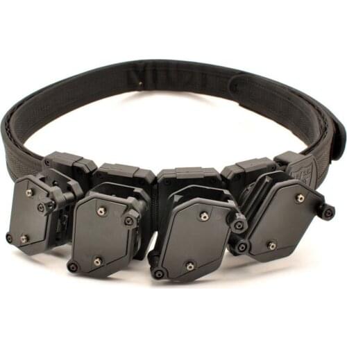 IPSC USPSA High Speed Shooting Belt w/4x Multi-Angle Speed Pistol Magazine Mag Pouch
