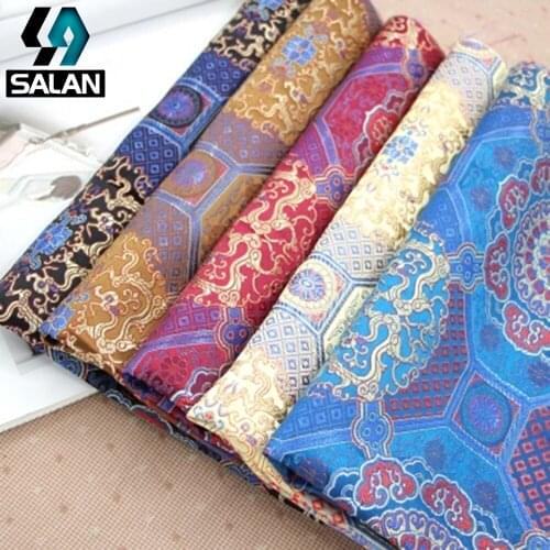 Chinese style imitation Xiangyun yarn imitation silk cheongsam dresses hand DIY bag brocade dark pattern jacquard fabric