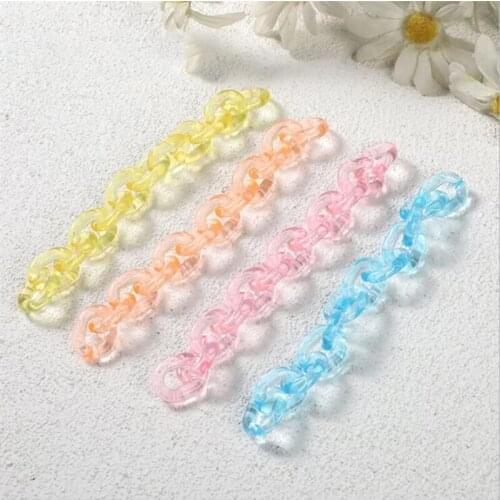 30pcs/lot new creative resin charm loose beads acrylic round chain connectors for diy earrings bracelet bag jewelry accessories