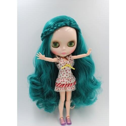 Free Shipping BJD joint RBL-204J DIY Nude Blyth doll birthday gift for girl 4 colour big eyes dolls with beautiful Hair cute toy