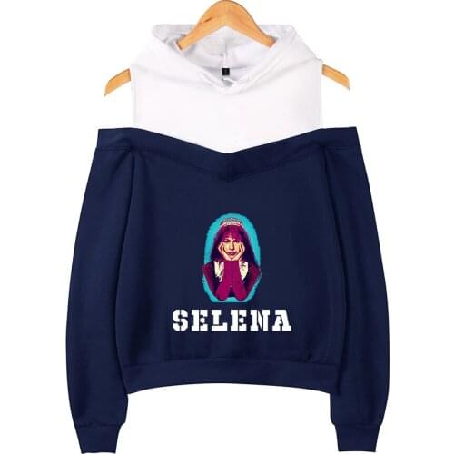 Cute Sexy Selena Quintanilla Strapless Hoodies Women Fashionable Streetwear Casual Hot Singer Selena Quintanilla Young girls Top