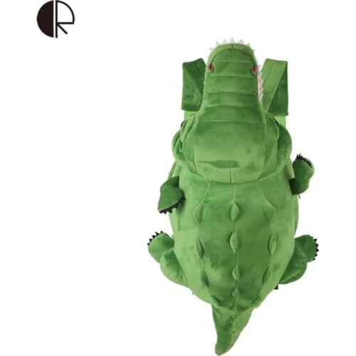 Children Cute Cartoon Crocodile Bags Kids Animal Plush Backpack Toddler School Bag Birthday Gift For Boys Creative Backpacks