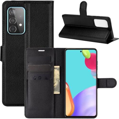 Fashion Wallet PU Leather Case Cover For Samsung Galaxy A52 5G Flip Protective Phone Back Shell With Card Holders