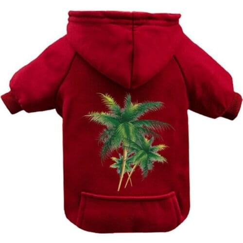 Dog Autumn Winter Sweatshirt Plus Velvet Hooded With Pocket Cat Dog Warm 2-Legged Hoodies Pullover Dogs Clothing