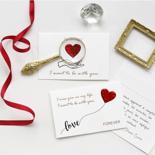 Valentines day gift love gift card with envelope new year anniversary gift birthday gift for girlfriend boyfriend present