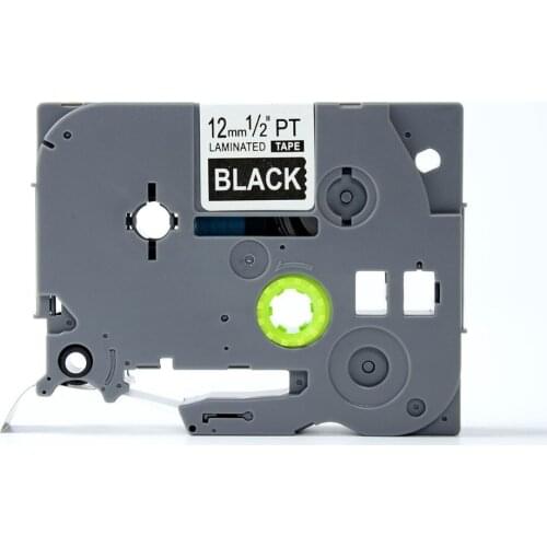 Manufacturer direct selling compatible TZe-335 tze335 White on Black 12mm labels for Ptouch label printer perfect compatibility