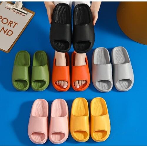Mens Slippers Thick Bottom Indoor Summer Beach Outdoor Slides Ladies Couple Anti-slip Serrated Edge Flip Flops Sandalias Mujer