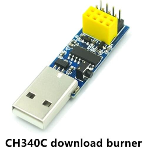 CH340C download burner ESP8266 ESP-01 ESP-01S WIFI module downloader debugger