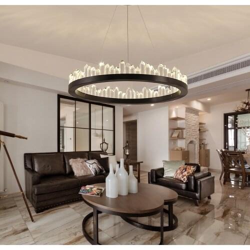 Modern K9 Crystal Round Shape Chandelier Elegant Hanging Pendant Lamptassel round Light Fixture Living Room kitchen Island