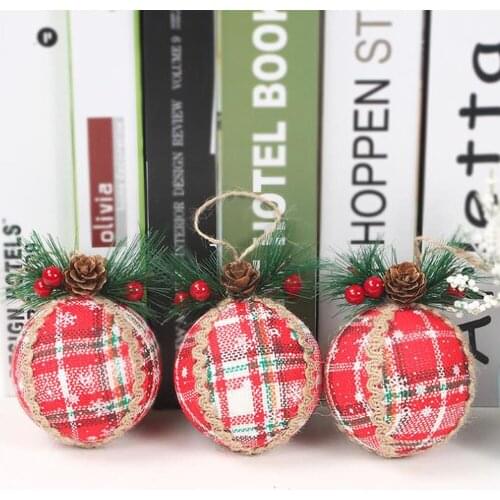Decoration Christmas Ball Hanging Pine Nut Ornaments Tree Xmas Not Easy To Break Foam+Cloth Light In Weight Pendant Simulation